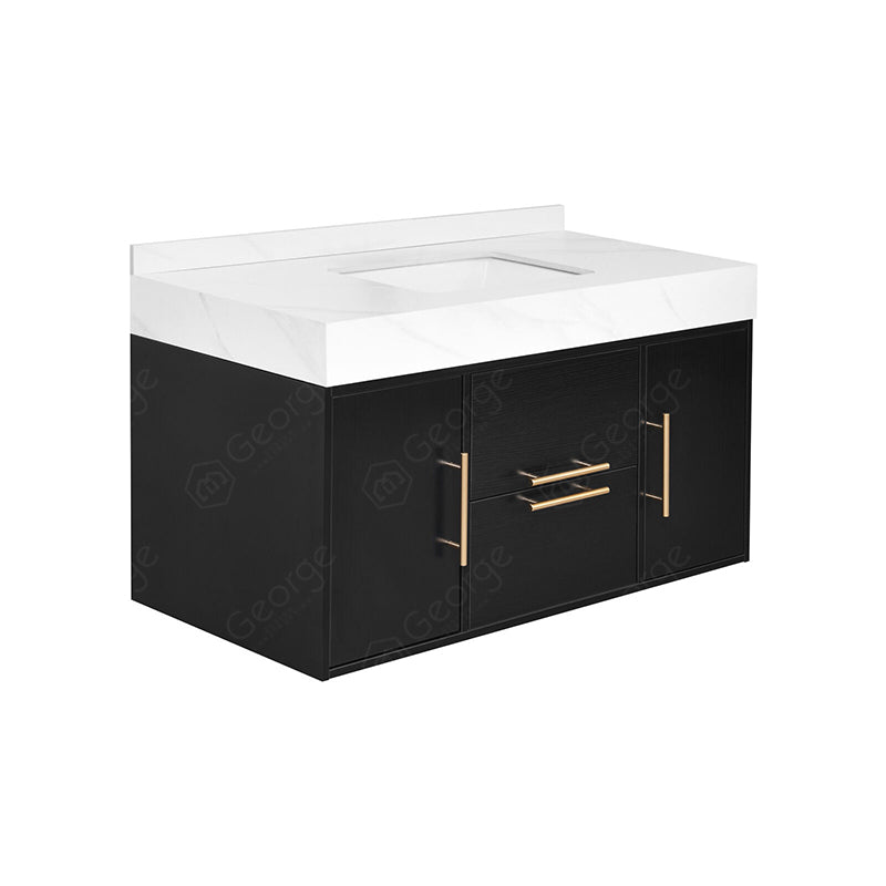 Midnight Luxe Vanity with LED Mirror Cabinet