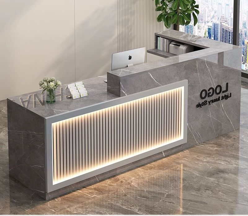 Lustra Reception Counter – Modern Office Front Desk