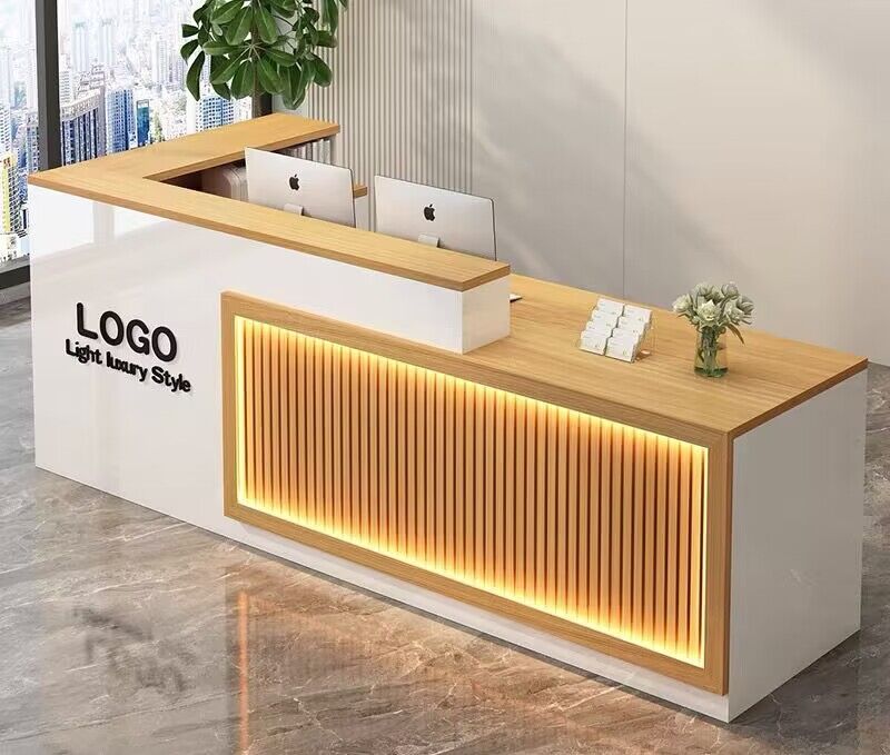 Lustra Reception Counter – Modern Office Front Desk