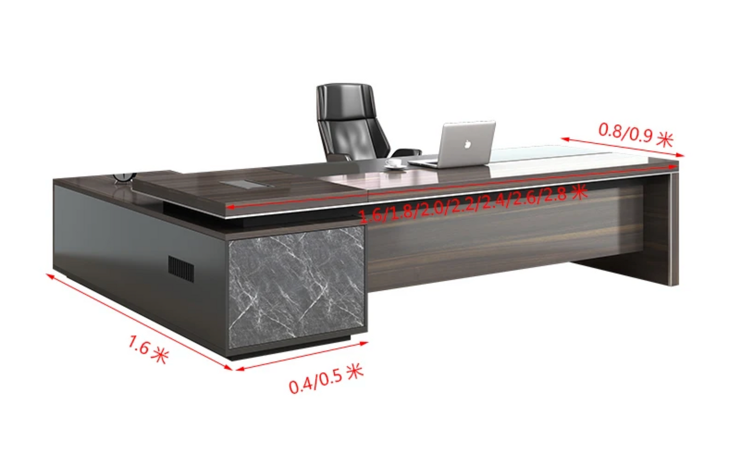 Ironcrest L-Shaped Executive Desk