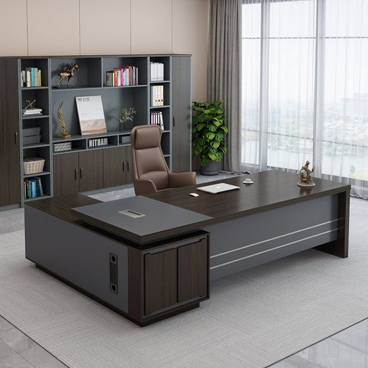 Dominion Crest Executive L-Shaped Desk