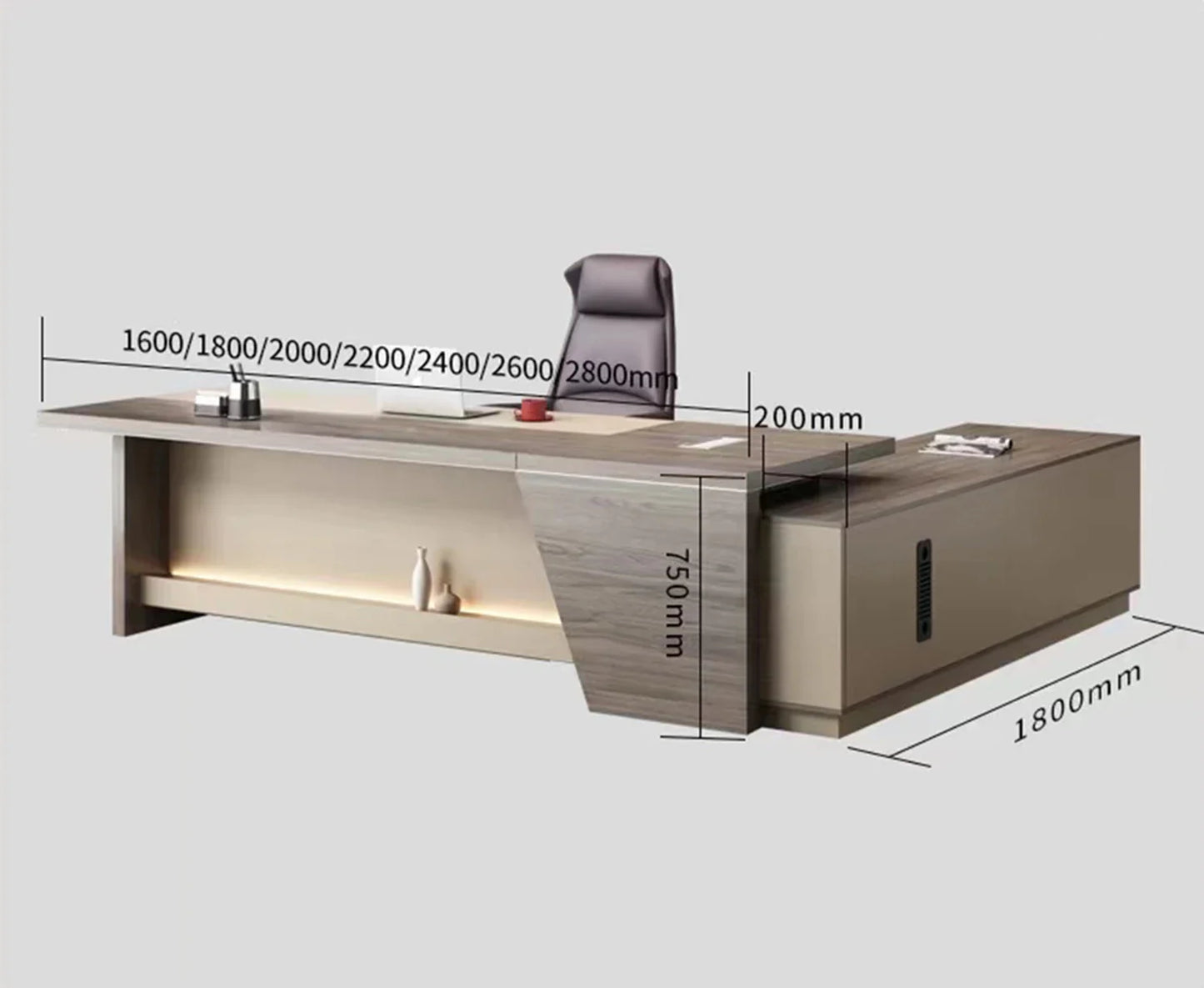 ElegaWood Premier Executive Desk