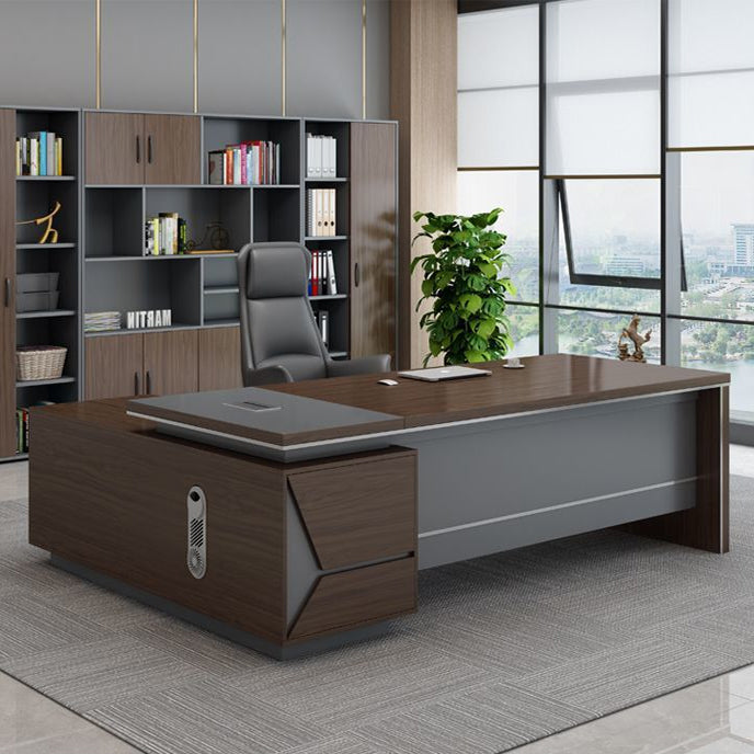 Dominion Crest Executive L-Shaped Desk