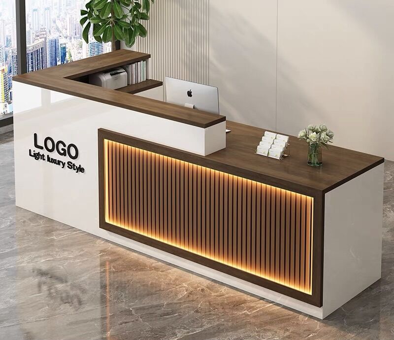 Lustra Reception Counter – Modern Office Front Desk