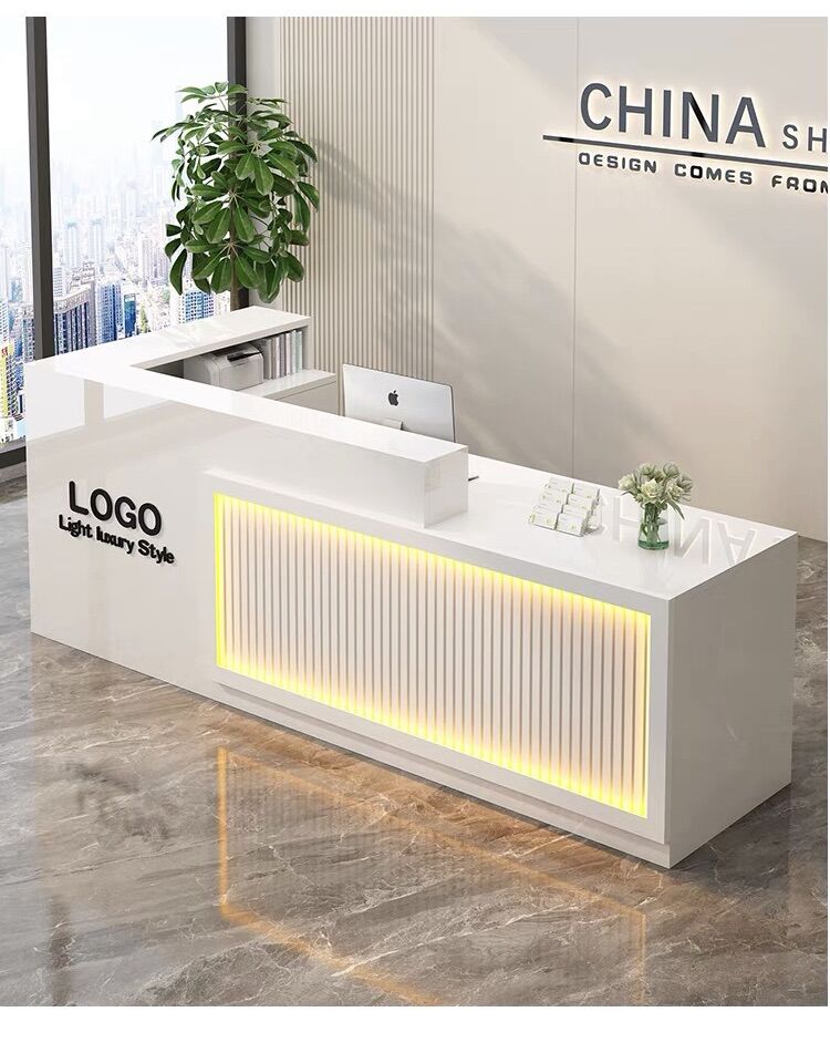 Lustra Reception Counter – Modern Office Front Desk