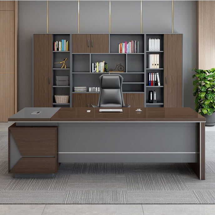 Dominion Crest Executive L-Shaped Desk