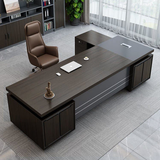 Dominion Crest Executive L-Shaped Desk