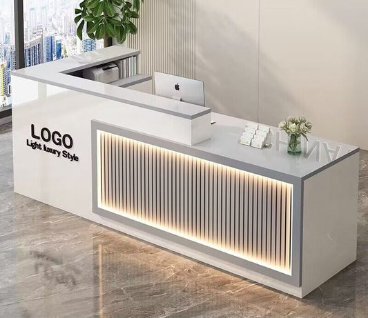 Lustra Reception Counter – Modern Office Front Desk