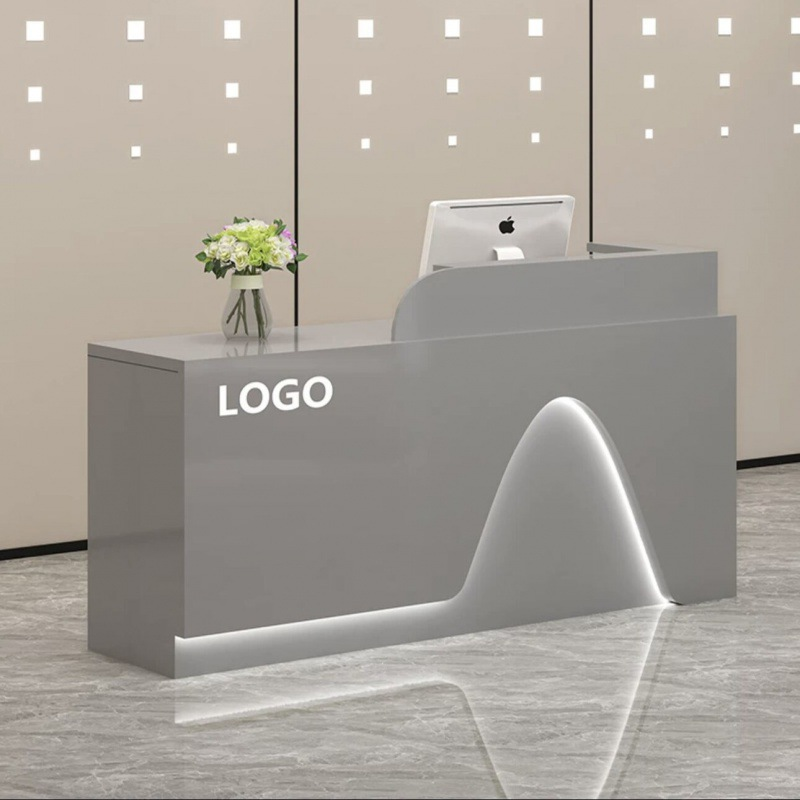 Halo Arc Reception Desk – LED Front Counter