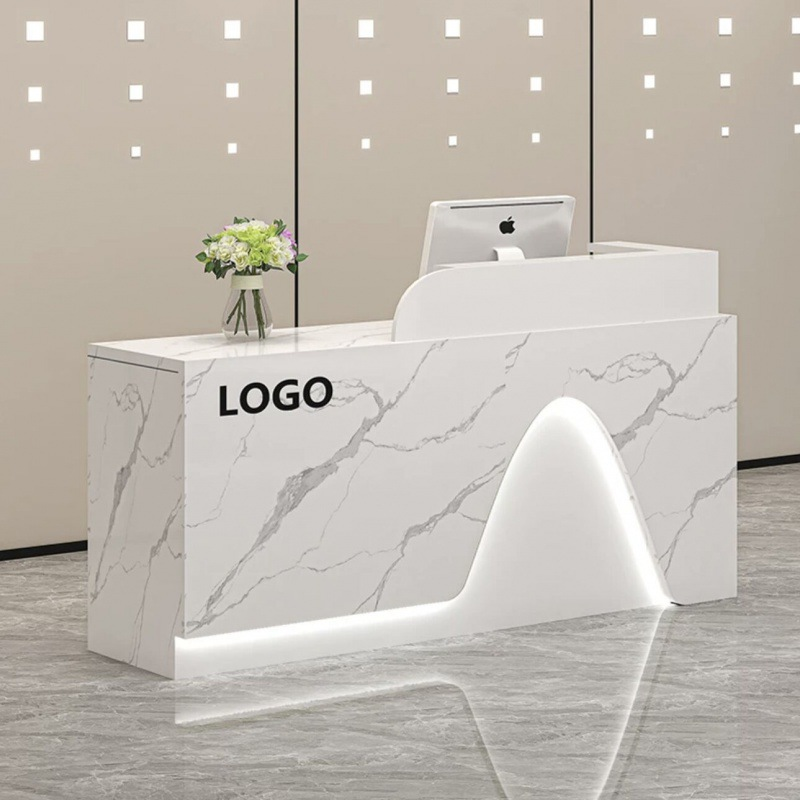 Halo Arc Reception Desk – LED Front Counter