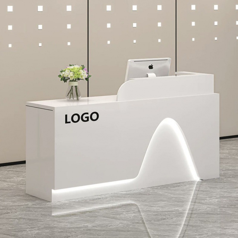 Halo Arc Reception Desk – LED Front Counter