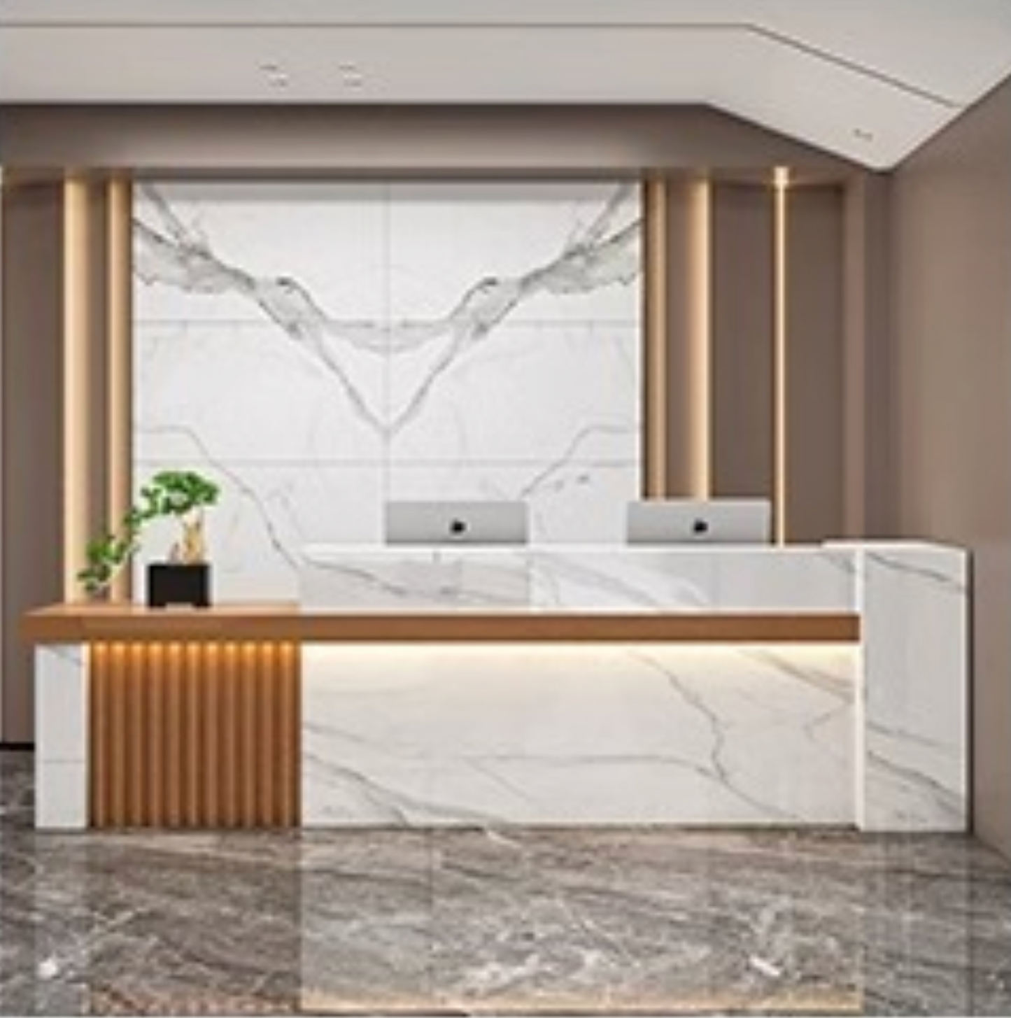Marblewood Radiance Reception Desk