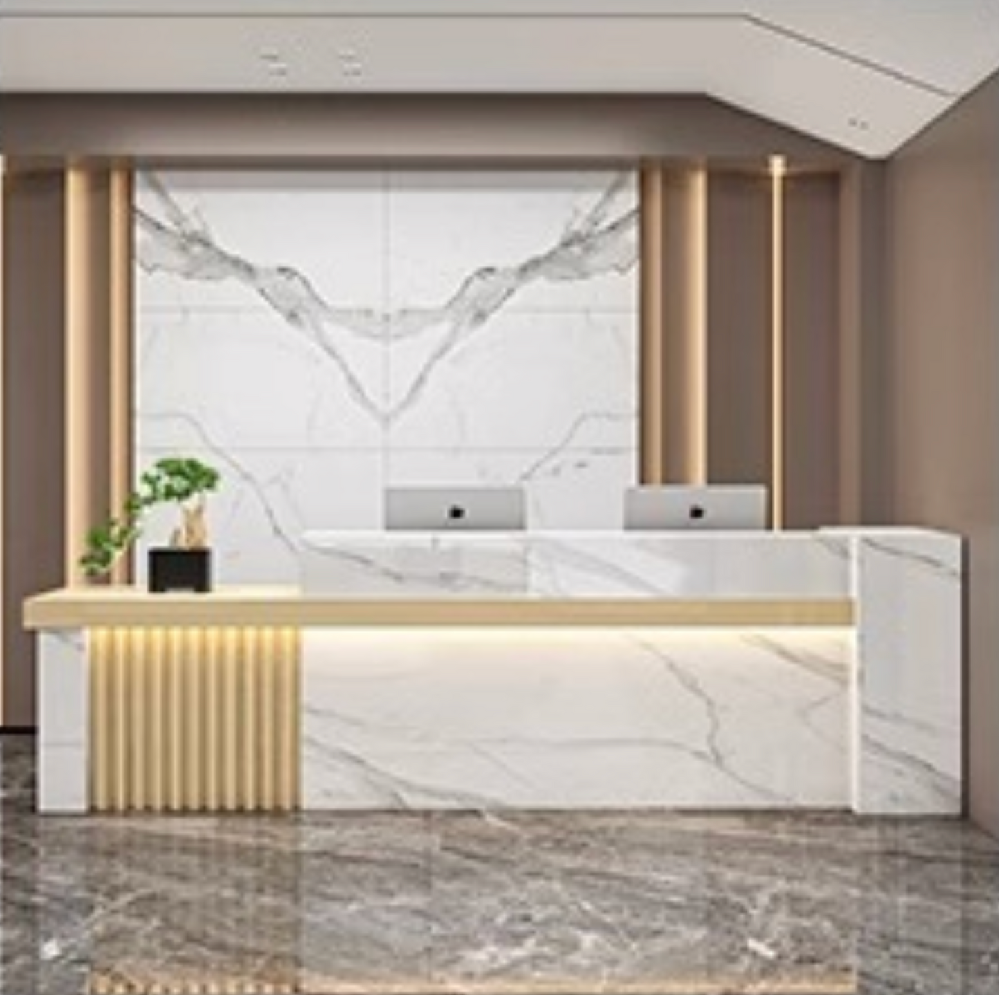 Marblewood Radiance Reception Desk
