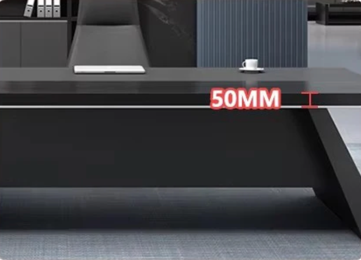 Obsidian L-Shaped Executive Desk