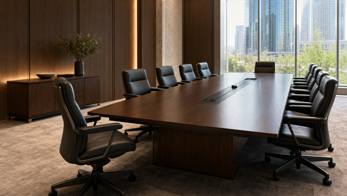 The boardroom, resolved, lookbook scene