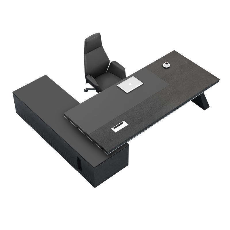 Obsidian L-Shaped Executive Desk